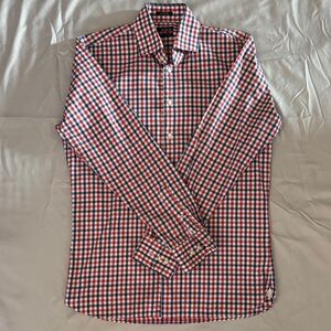 1901 Men's Red and Blue Checkered Shirt